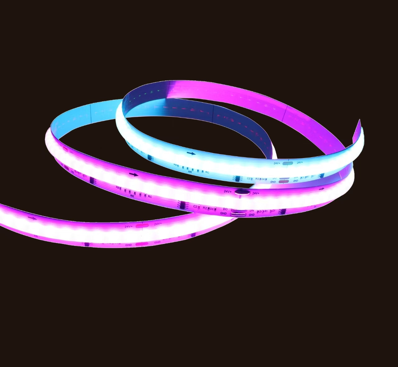 24V DC COB RGB CCT IC COB Strip 5m/roll IP20