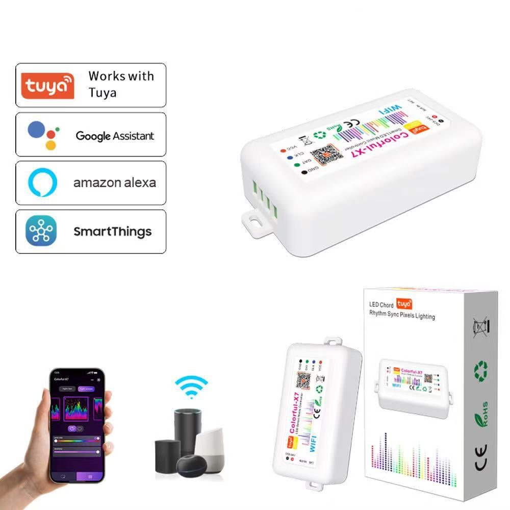 X7 Smart Wi-Fi Controller für LED COB Streifen RGB IC bis 24V Smart home