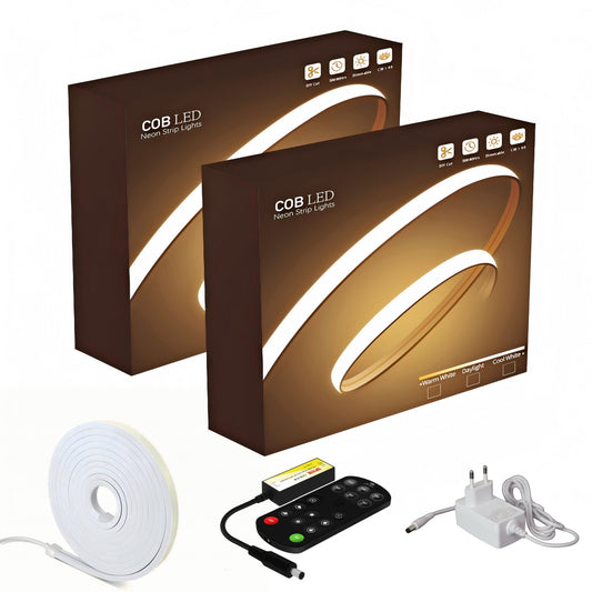 COB LED Strip Light Set - Warmweiß & Kaltweiß dimmbar Freies Zuschneiden