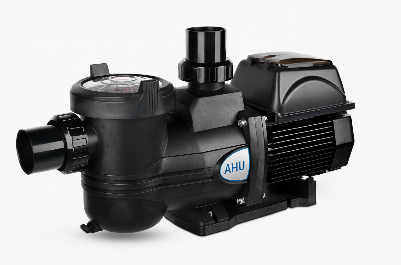 AHULighting Inverter-Poolpumpe 1,1 kW 230V mit App-Steuerung – Frontansicht